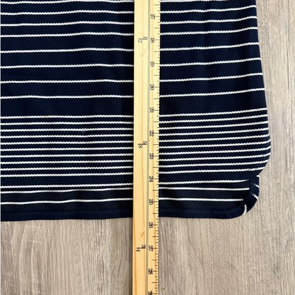 Max Studio Women’s Small Navy White Striped Ruffle Bell Sleeve Top - Picture 11 of 12